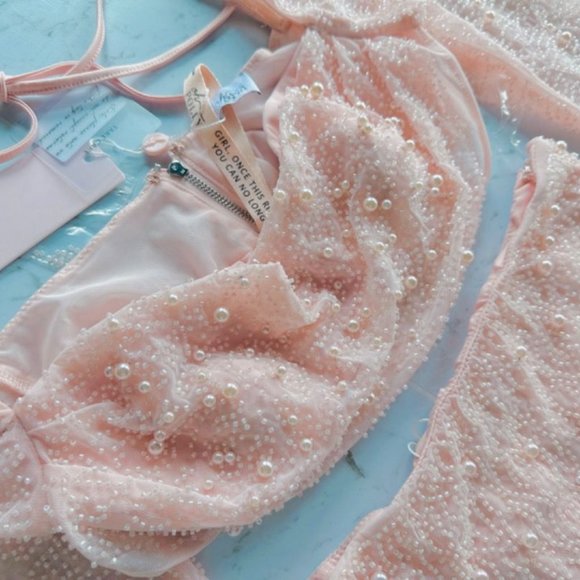 BNWT Oh Polly pink blush pearl coord set -  size8 - Picture 7 of 7